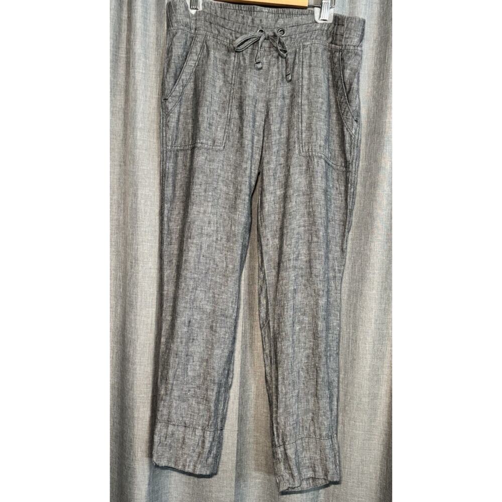 Athleta Women's Cabo Gray Linen Jogger Pants Size 2